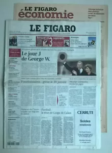 LE FIGARO des 20 et 21 janvier 2001 - Intronisation de G. BUSH / Lumière stoppée - Foto 1 di 12