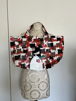 MARC BY MARC JACOBS MISS MARC MENINA VERMELHO MARROM BRANCO COM BOLSA TOTE PÁSSARO TAMANHO G - Imagem 1 de 4