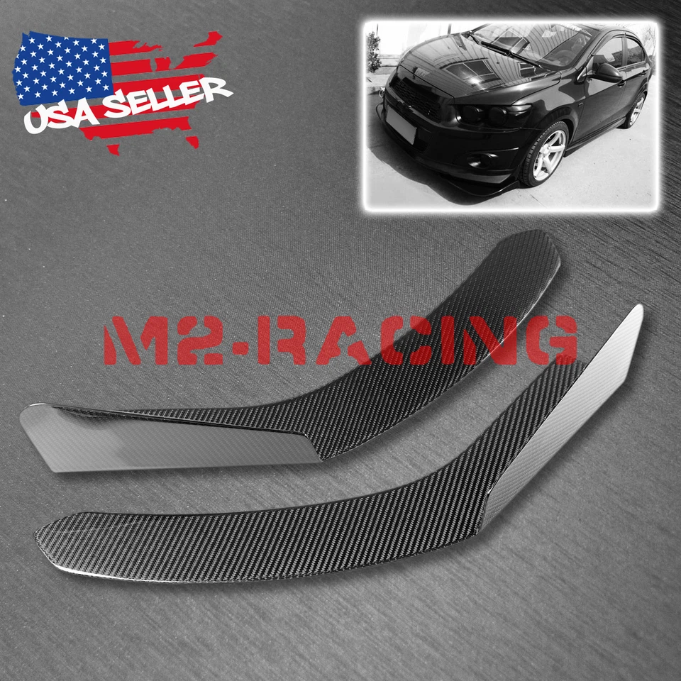 Universal Carbon Fiber Winglet Type-3 Aero Front Bumper Lip Splitter Diffuser - Image 1 of 4