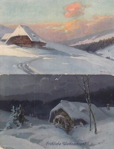 Fritz Reiss Lot 2 AK uralt Winter im Schwarzwald Kunst Malerei 2403038 - Bild 1 von 2