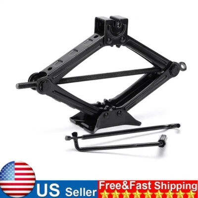 Elevador de gato de tijera de cuerda de 2 toneladas para manija de auto furgoneta velocidad garaje emergencia Foto 1 de 4