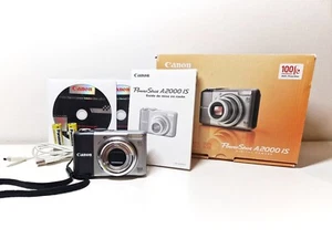 Canon Powershot A2000 IS 10MP f3,2-5,9 Fotocamera Digitale Compatta FUNZIONANTE - Foto 1 di 11