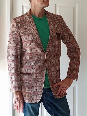 Винтажный 70-х Tregos Мужская Westwear спортивное пальто блейзер, абсолютно сказочный - Изображение 1 из 4