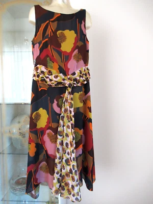 Traumhaftes Kleid von LUISA CERANO gr.40 Viskose Mohnblumen/Farbenpracht=w.NEU - Bild 1 von 4