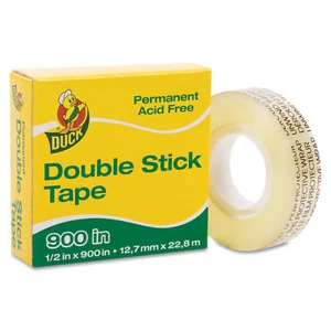 2pcs Permanent Double-Stick Tape, 1/2" x 900", 1" Core, Clear - #A14 - Picture 1 of 1