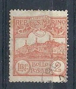 1921-23 SAN MARINO USATO VEDUTA 2 LIRE - RR9125 - Foto 1 di 1