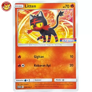 Litten Promo 006/SM-P Indomaret Stamp Pokemon TCG Indonesia - Picture 1 of 3