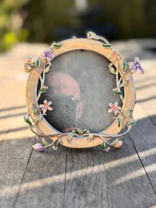 Shudehill Picture Frame Lacquer Coated Floral Round Photo Picture Frame - Picture 1 of 7