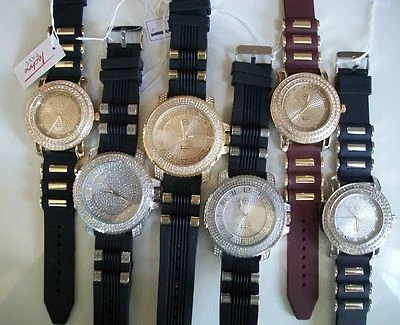 Reloj de Hip Hop Elegante Banda de Silicona Moda Stones Techno Pave para Hombre Foto 1 de 4