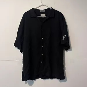 Cutter Buck Mens Silk Shirt Size XL Charcoal Black San Antonio Spurs Logo - Picture 1 of 6