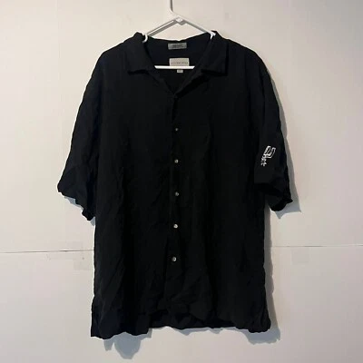 Camisa de seda Cutter Buck para hombre talla XL negra carbón logotipo de San Antonio Spurs Foto 1 de 4