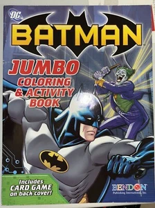 BATMAN Jumbo Coloring & Activity Book with Activity Cutout Playing Cards - NEW - Picture 1 of 1