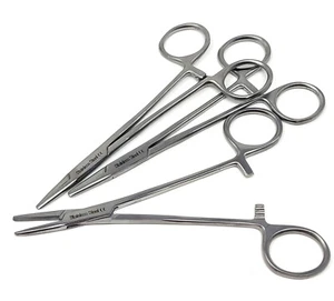3x PORTAAGUJAS WEBSTER CONTROLADORES 5" (12,7cm) MANDÍBULAS LISAS QUIRÚRGICAS ACERO INOXIDABLE CE - Imagen 1 de 4
