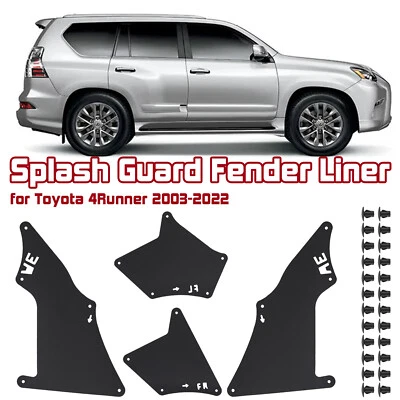 4PCS Splash Guard Fender Liner for Toyota 4Runner Lexus GX 460 470 2003-2022 US Foto 1 de 4