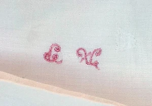 Lot de 3 anciennes serviettes de table monogramme linge ancien french antique - Imagen 1 de 2