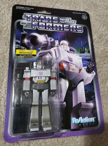 Super7 ReAction Transformers Cyberchrome Megatron 3.75” action figure New Cover