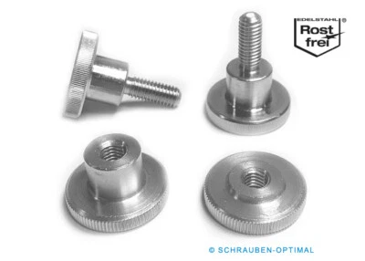 Rändelmutter DIN 466 DIN 467 Rändelschrauben  DIN 464 M2 bis M10 EDELSTAHL V2A - Bild 1 von 4