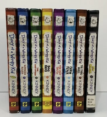 Diary Of A Wimpy Kid Jeff Kinney Hardcover Books Lot Of 8 1-7 , 10 - Image 1 of 4
