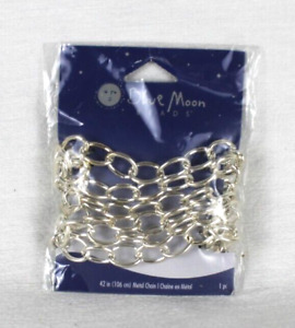 NIP - Blue Moon Beads 42” Metal Chain - 1 piece - Fancy Silver- Sealed Package