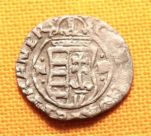 Medieval Transylvanian Coin - Bethlen Gabor silver denar 1625. NB - Nagybanya RR - Picture 1 of 2