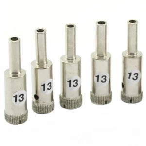 5 piezas 1/2" pulgada (13 mm) recubierto de diamante broca orificio sierra vidrio azulejos mármol cerámica - Imagen 1 de 5