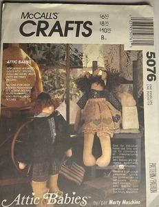McCalls 5076 Attic Babies Pattern  Dolls And Clothes VINTAGE Unused-C1  - Picture 1 of 3