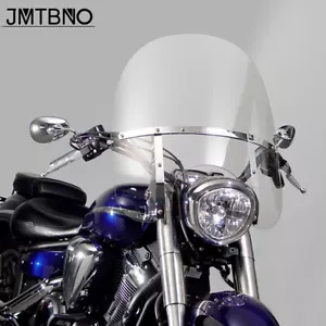 18"x16" Smoke Windshield Windscreen Deflector For Yamaha V Star 1300 XVS1300A - Picture 1 of 12