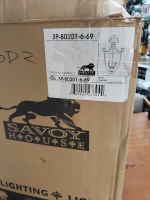 Savoy House-3P-80202-6-69-Seis luces vestíbulo acabado peltre Foto 1 de 4