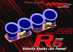 Velocity Stack Yamaha YZF-R6 600 2010-2020 Air Intake Funnel - Picture 1 of 9