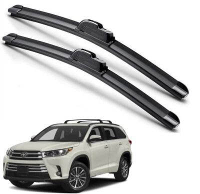 Limpiaparabrisas híbrido de silicona para Toyota Highlander 2014-2019 gancho en J Foto 1 de 4