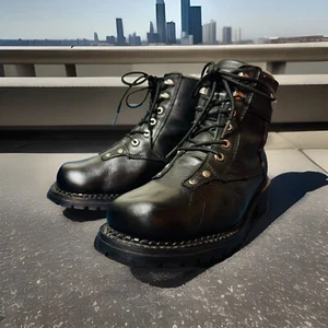 Milwaukee MB445 Herren Outlaw Moto weiche Spitze Leder Motorrad Biker Stiefel Größe 10 - Bild 1 von 15