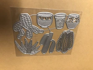 Álbum de recortes de tarjetas hechas a mano troquel de corte de metal de plantas de interior de cactus - Imagen 1 de 4
