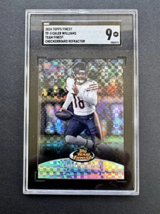 2024 TOPPS FINEST TF-3 CALEB WILLIAMS TEAM RIFRATTORE A SCACCHIERA FINE SGC 9 - Foto 1 di 2