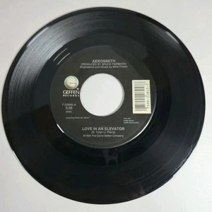 Aerosmith "Love In An Elevator" 45 Vg+ Tested Jukebox Title Strip 1989 - Picture 1 of 4