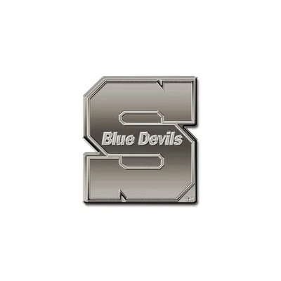 University of Wisconsin Stout Blue Devils Solid Metal Auto Emblem, Antique... - Image 1 of 4