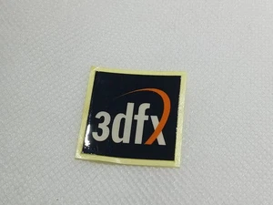 BLACK 3DFX PC RETRO STICKER BADGE HAND FINISHED GLOSS  - UK SELLER - Picture 1 of 4