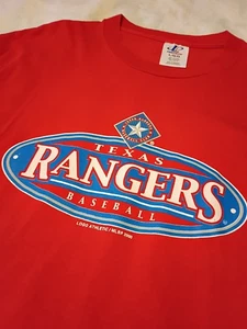 Vintage 2000 Y2K Texas Rangers T-Shirt Mens Large Red MLB - Picture 1 of 5