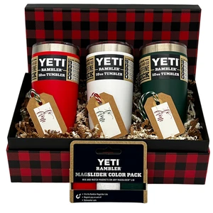 YETI 10 oz Tumbler Holiday Trio + Rare Magsliders | Set da collezione in confezione regalo - Foto 1 di 7