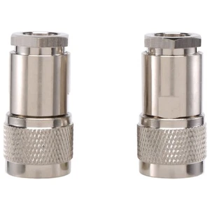 2 Pcs N Type Male Clamp RG8 LMR400 RG165 RG213 7D- Coaxial Connector A5U6 - Photo 1/7