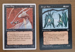2 Magic The Gathering Karten - Giant Slug und Sengir Bats - Bild 1 von 1