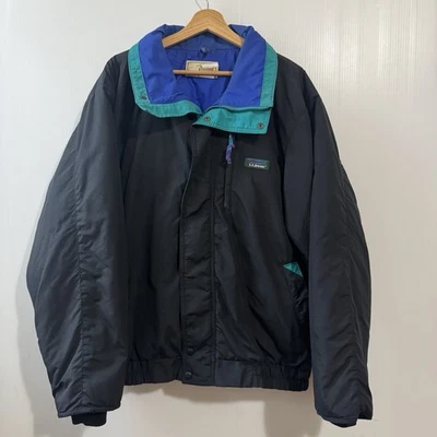Vintage LL Bean Men’s Thinsulate 3M Jacket Bomber Baggy USA Made XL TALL Black - Image 1 of 4