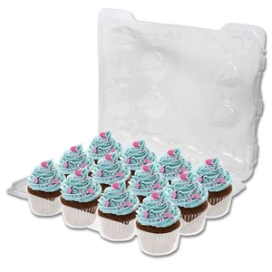 DFI Cupcake Container 12 Compartment 13" L x 1.375" W x 3.625" D | 100/Case - Picture 1 of 7