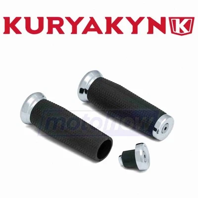 Kuryakyn Thresher Grips for 2006-2018 Kawasaki VN900D Vulcan 900 Classic LT vx Foto 1 de 4