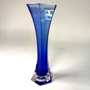 Royal Gallery Italy Cobalt Blue Hexagonal Bud Vase 10.50" Tall - Picture 1 of 13