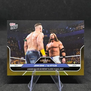 2025 Topps NOW WWE JOHN CENA / AJ STYLES Deliver Classic Gold Foil /50 #107 - Bild 1 von 2