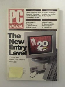 PC Magazine NOV 27, 1990 Vol. 9 No. 20 Back Issue COMPUTER Magazine 386SX/20s - Picture 1 of 3