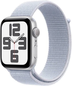 Apple Watch SE GPS, 4,4 cm (1,73"), plata, aluminio, Blue Sport Loop - embalaje original - Imagen 1 de 1