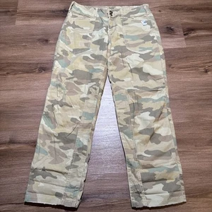 Nuevo con etiquetas Pantalones Pilcro The Wanderer para mujer 28 Petite verde camuflaje rectos Anthropologie - Imagen 1 de 12
