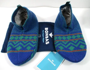 -Nuevo BOMBAS Unisex Agarre Zapatilla Casa Zapatos 11" Talla L Azul/Verde - Imagen 1 de 3