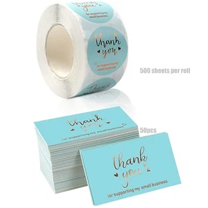 Thank You Business Card Thank You for Supporting My Small Business sticker - Picture 1 of 8